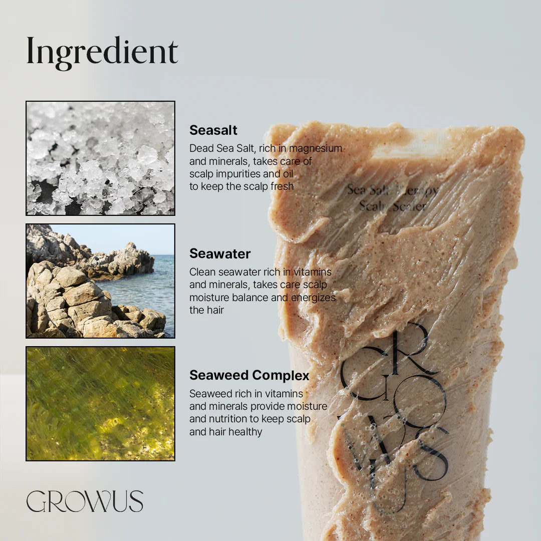 GROWUS Sea Salt Therapy Scalp Scaler 120g — product view 4