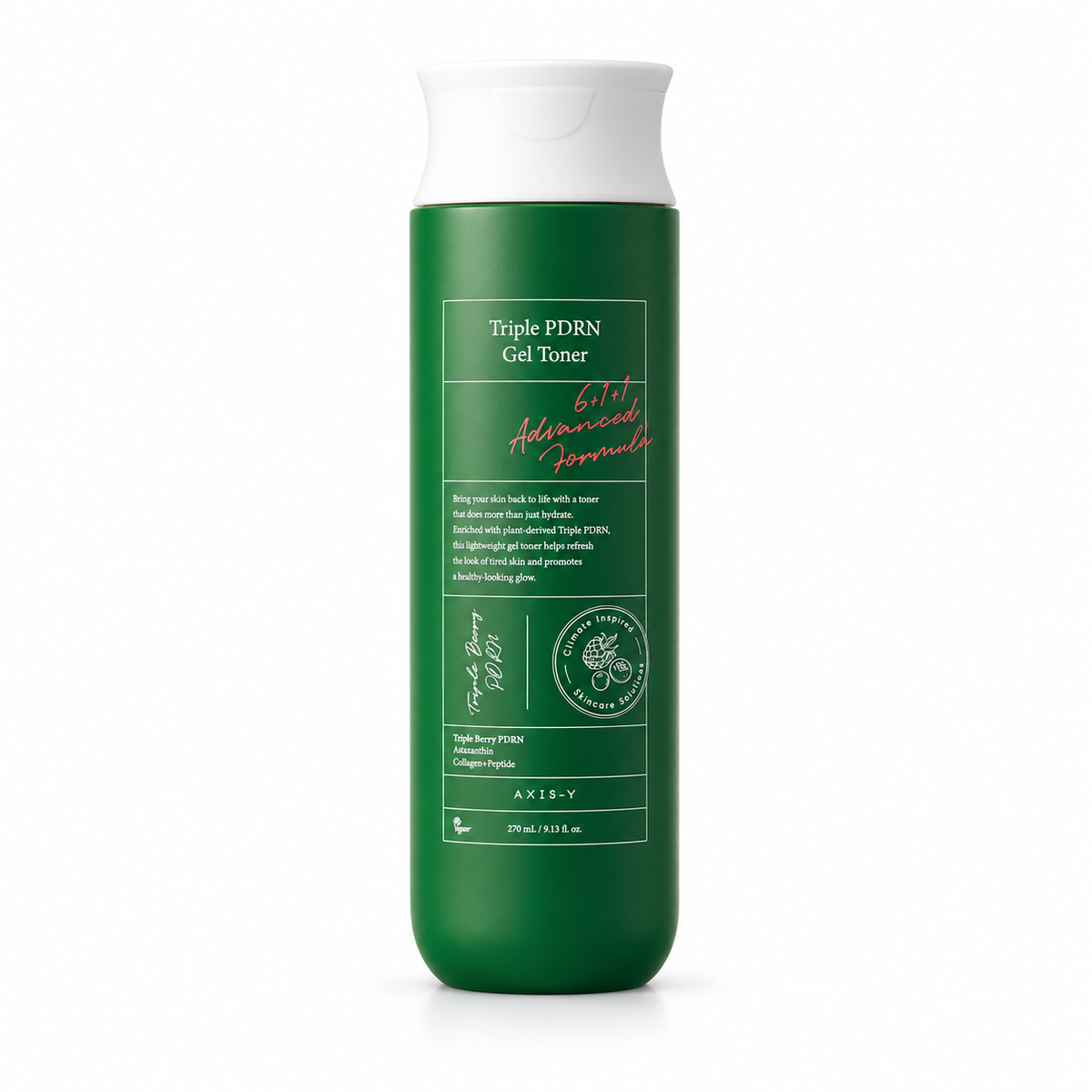 AXIS-Y Triple PDRN Gel Toner 270ml on a white background — digitally restyled product image