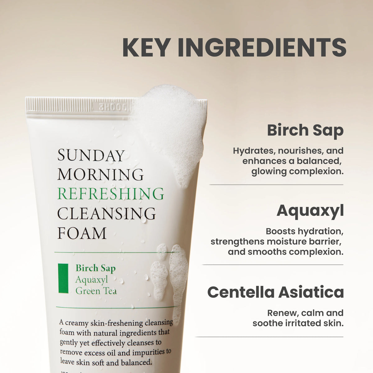 AXIS-Y Sunday Morning Refreshing Cleansing Foam 120ml — gallery view 3