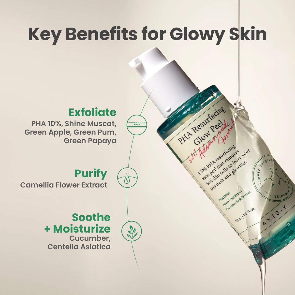 AXIS-Y PHA Resurfacing Glow Peel 50ml — gallery view 4
