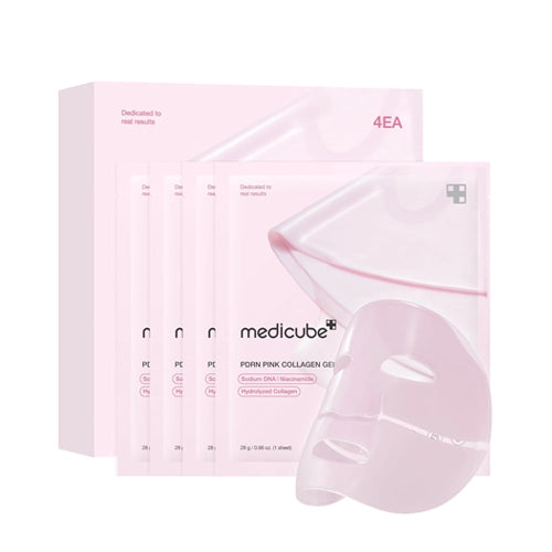 MEDICUBE PDRN Pink Collagen Gel Mask (4ea) — product packaging
