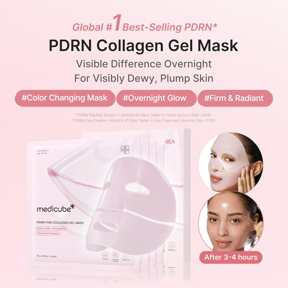 MEDICUBE PDRN Pink Collagen Gel Mask (4ea) — gallery view 2