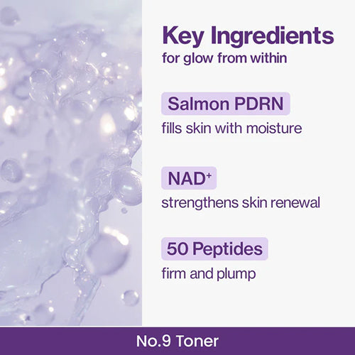 Numbuzin No.9 NAD PDRN Glow Boosting Toner (150ml + 150ml) — product image 5