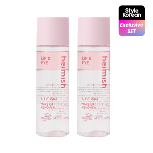 heimish All Clean Lip&Eye Makeup Remover 120ml (2ea) — product packaging
