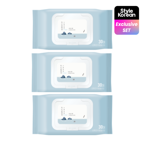 ROUND LAB 1025 Dokdo Cleansing Tissue (30ea*3) — product packaging